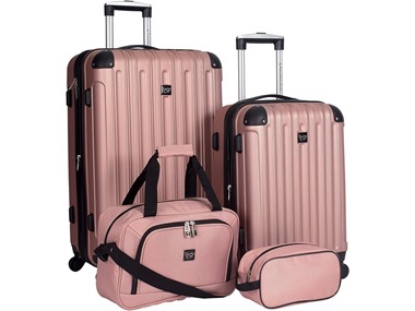 $46.99, Was $129.99, 63% Off! Travelers Club Midtown 4PC Luggage Set - Your Choice dealfomo