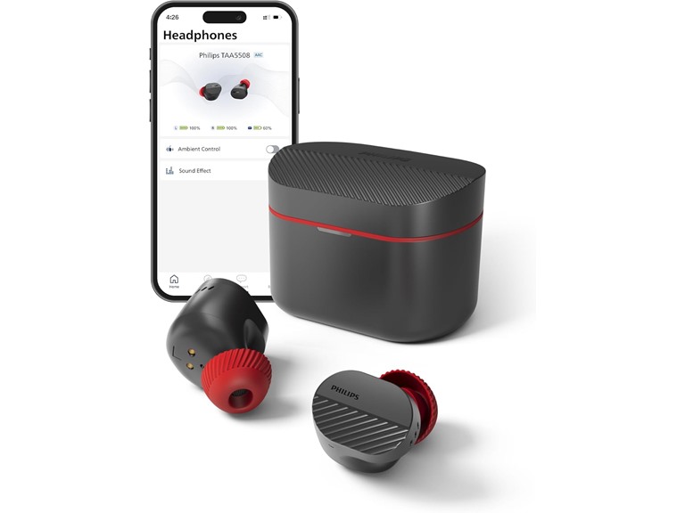 (NEW) PHILIPS TAA5508 Wireless Earbuds with Noise Canceling Pro