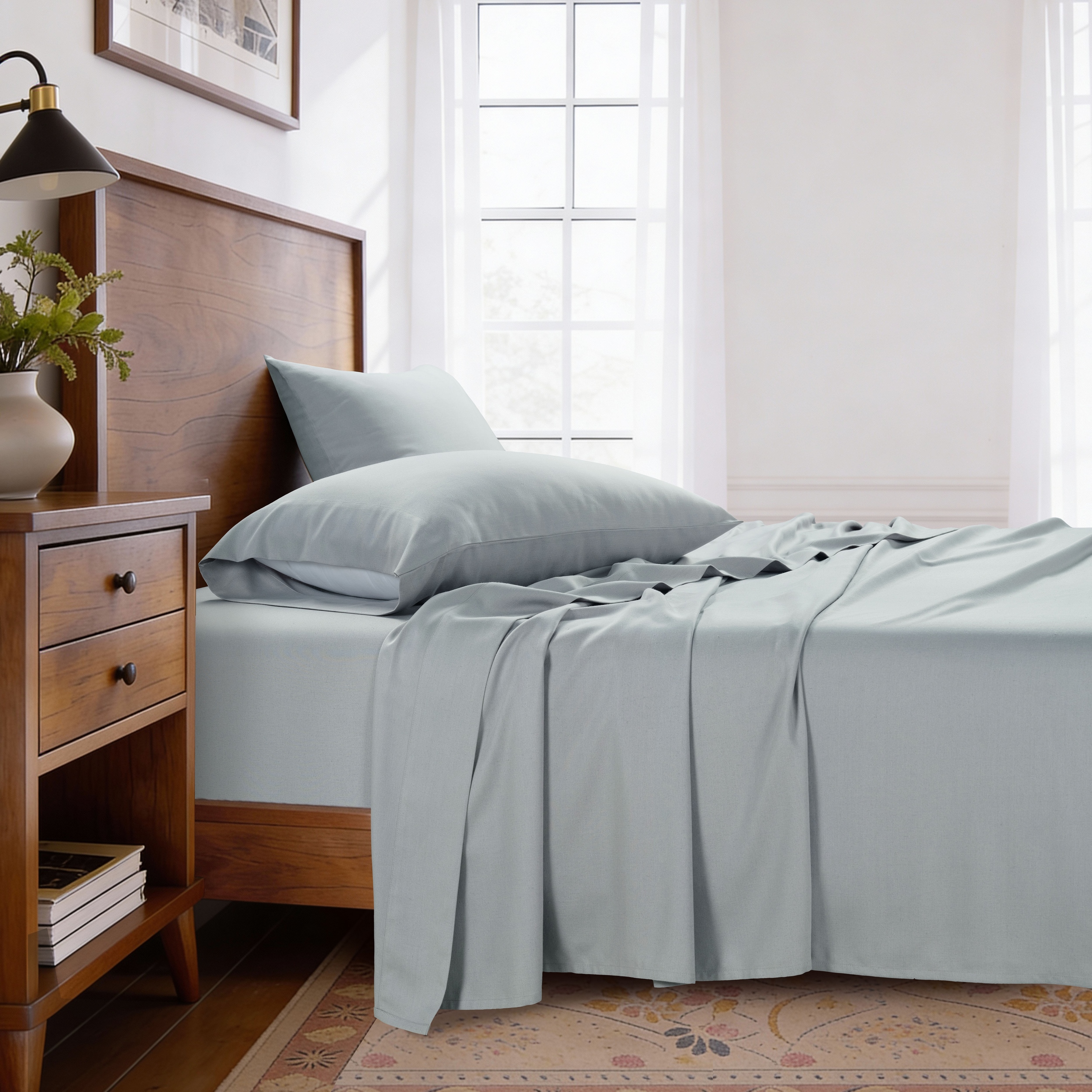 Kathy Ireland Lyocell & Linen Cotton 4PC Sheet Set - Gallery 27