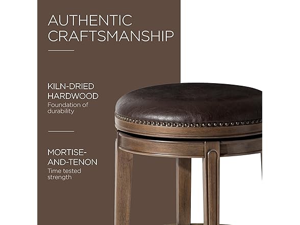Alexander Backless Bar Stool 31" Swivel Stool