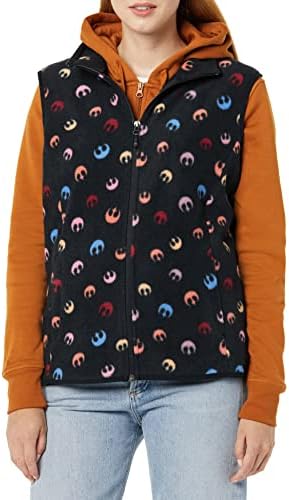 Amazon Essentials Disney | Marvel | Star Wars | Princess Women's Polar Fleece Vests, Star Wars Rebel, Large