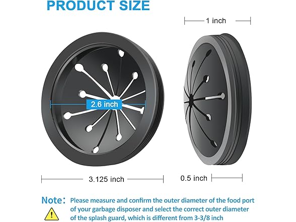 Dincerpen Garbage Disposal Splash Guard
