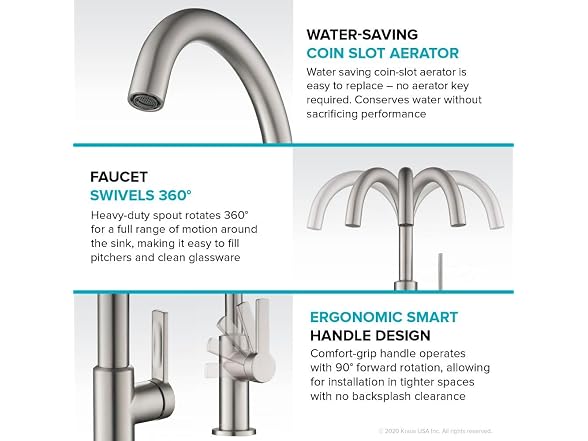 KRAUS Oletto Single Handle Kitchen Bar Faucet in Matte Black - Gallery 6