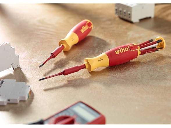 Wiha 28393 7pc Driver Blade Set Slotted, Phillips