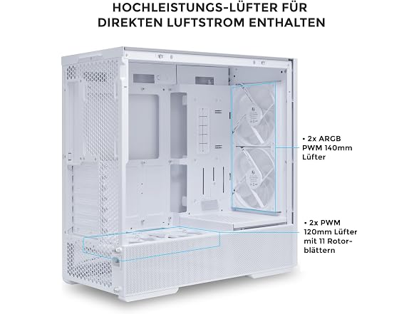 Lian Li Lancool 207 White Cabinet with