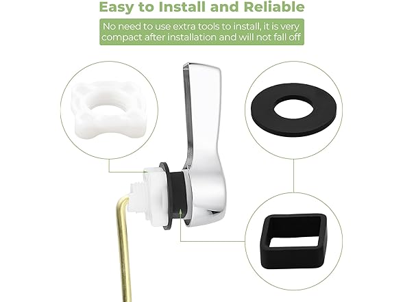 Universal Metal Toilet Handle Chrome