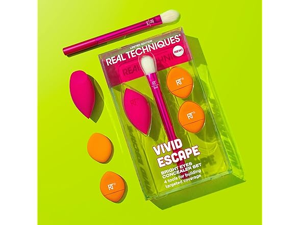 Real Techniques Vivid Escape Bright Eyes Concealer 4 Piece Set