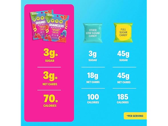 6PK Shameless Snacks Sweet & Sour All-Stars Mixed Bag