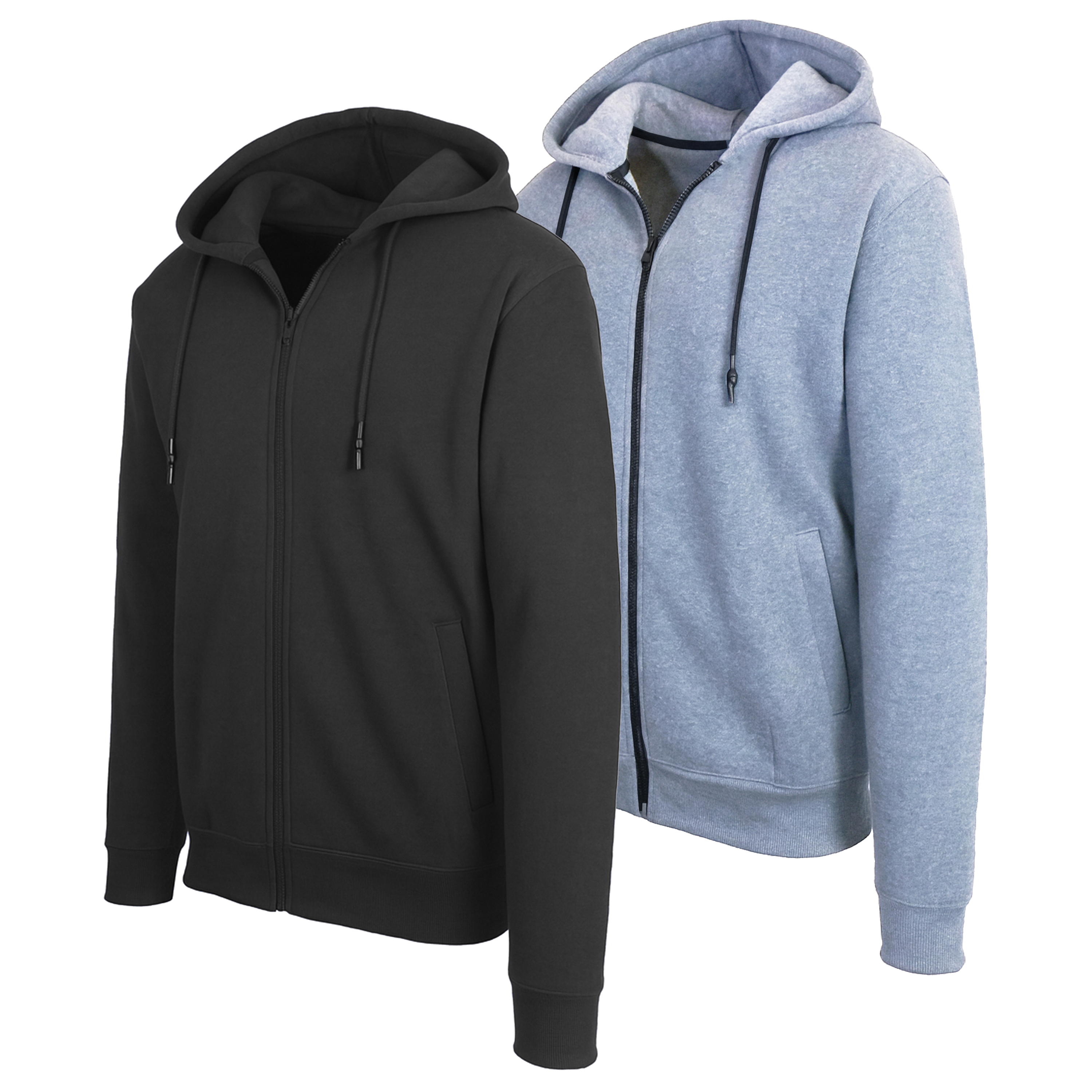 Mens Classic Fleece-Lined Zip Hoodie (M-3XL) - Gallery 36