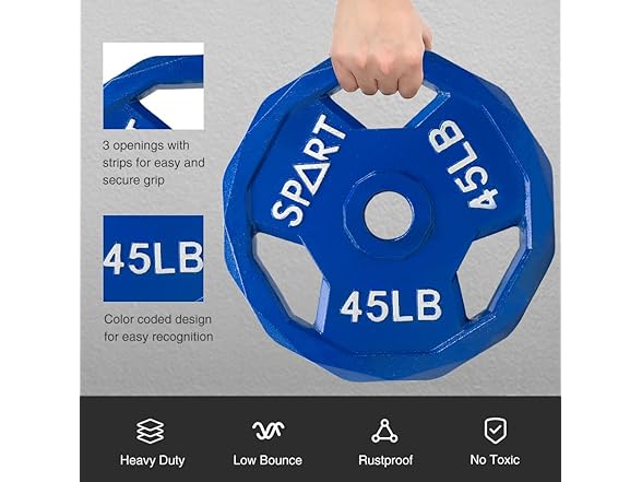SPART Weight Plate 2-Inch Cast 15LB Pair