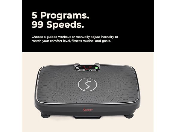 Sunny Health & Fitness 2D Vibration Platform Exercise Machine w/ Remote