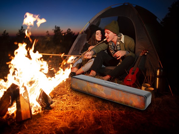 Flame Effect Bluetooth Speaker w/ RGB Lighting