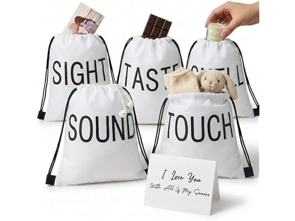 Bafeil 5 Senses Gift Bags 10pc White