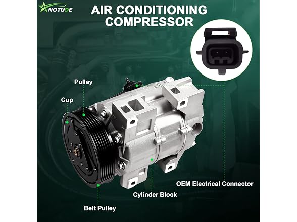 NOTUDE Compressor with Clutch for Compressor