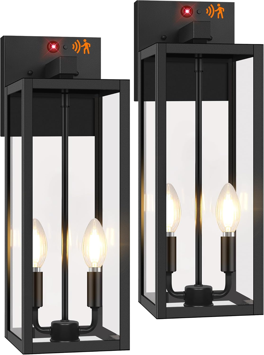 2Pk 18" Motion Sensor Outdoor Wall Lights - Gallery 12