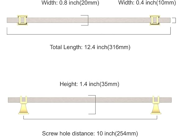 Cabinet Pulls Brushed Nickel and Gold