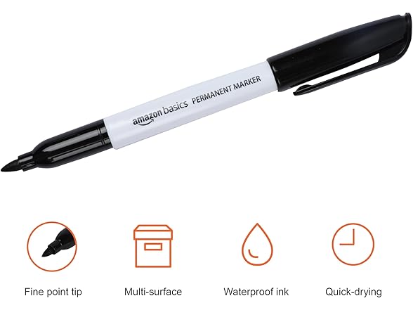 Amazon Basics Fine Point Tip Permanent Markers