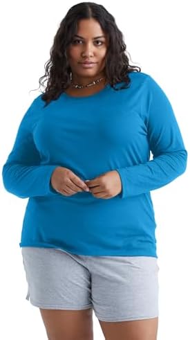 Just My Size Womens Jersey Relax Crew Tee