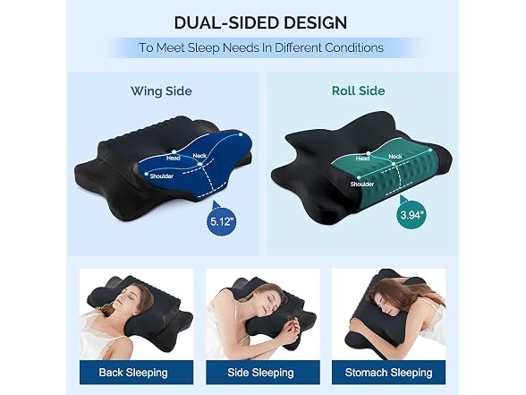 FAIORD Cervical Pillow Black