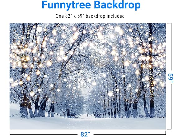 Funnytree 7x5ft Winter Scene Backdrop