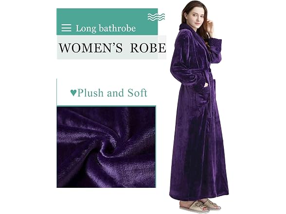 Artfasion Women (Large-X-Large) Long Flannel Robes