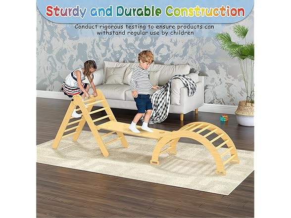 CMFYDAILY 5-in-1 Large Pikler Triangle Set