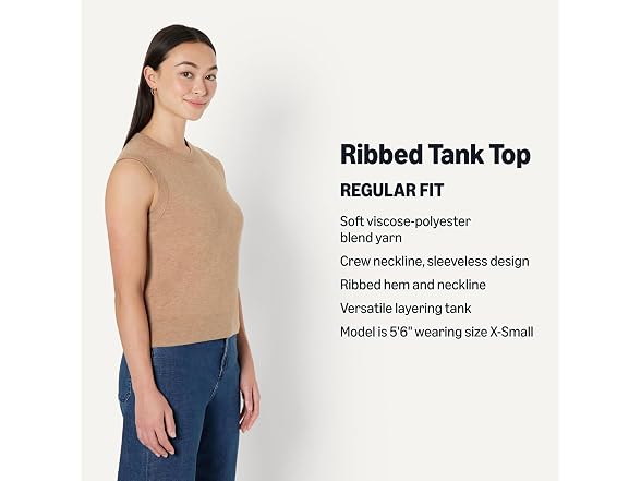 Amazon Essentials Women Regular-fit Crewneck Tank