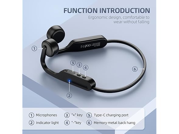 Bluetooth 5.4 Bone Conduction Headphones