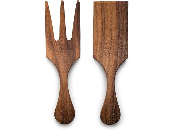 Ironwood Large Salinas Salad Bowl Set, Acacia Wood