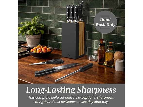 14 Pieces Kitchen Knife Block Set