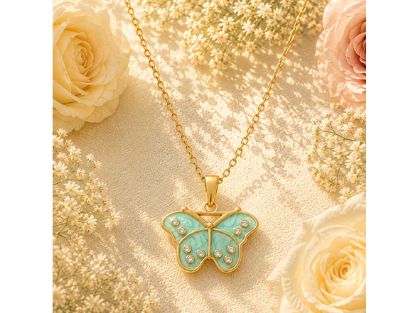 18K Gold Plated Butterfly Necklace