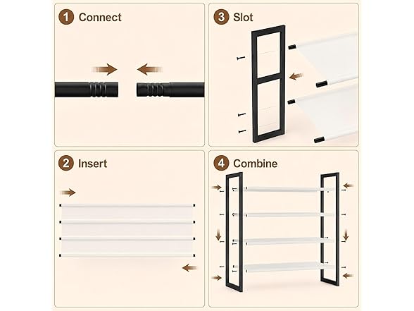 Orchidleaf 4-Tier Shoe Rack