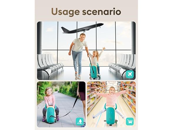 Gyroor GNU Kids Ride On Airplane Suitcase