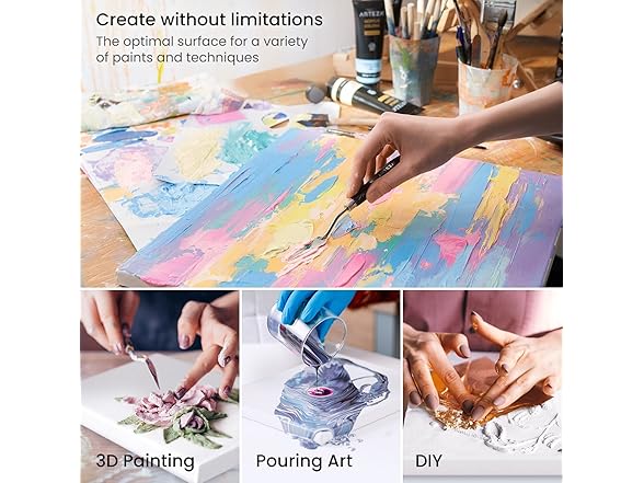 ARTEZA Premium Stretched Canvas, 11 x 14 Inch