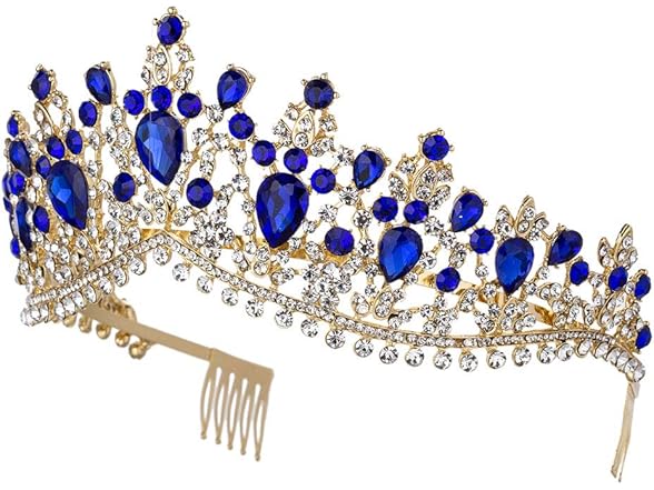 Royal Blue Crystal Tiara