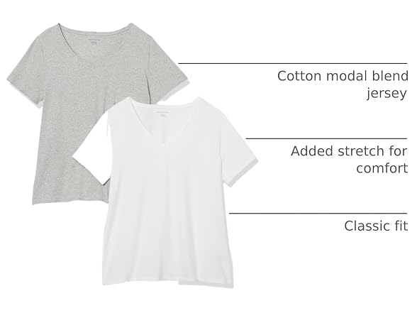 Amazon Essentials Women Classic-fit V-neck T-shirt