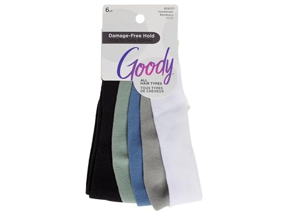 GOODY Basic Head Wraps - 6 Ct