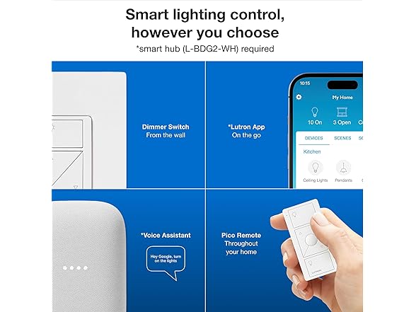 Lutron Caseta Original Smart Dimmer Switch Starter Kit