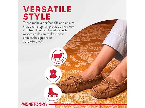 Minnetonka Women's Sheepskin Soft Leathe