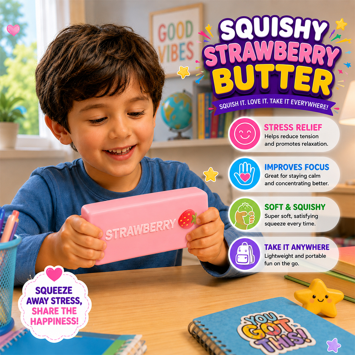 Twilight Squishy Sensory Toys Butter Strawberry - Your Choice - Gallery 13