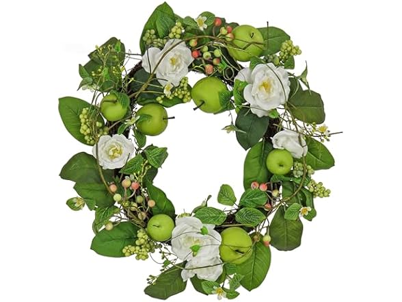 National Tree Company 24" Artificial Spring Wreath with Roses