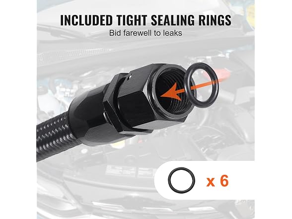 10AN Fuel Line Kit, 10 FT Fuel Hose Kit, 0.55"