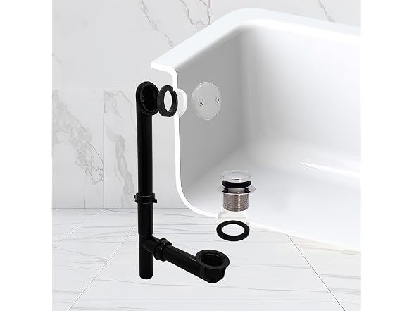 Westbrass 14in Waste Overflow Tip-Toe PC