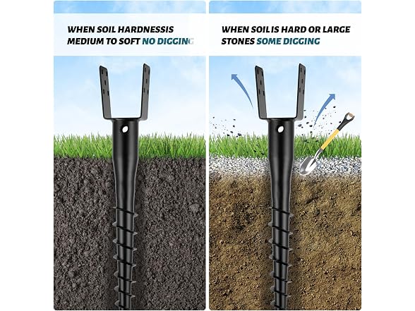 XYADX No Dig Ground Screw Anchor