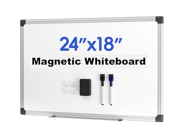 VUSIGN Magnetic Dry Erase White Board for Wall 24"×18"