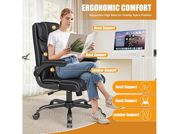 Box DesignLab Flip-Arm Executive Chair