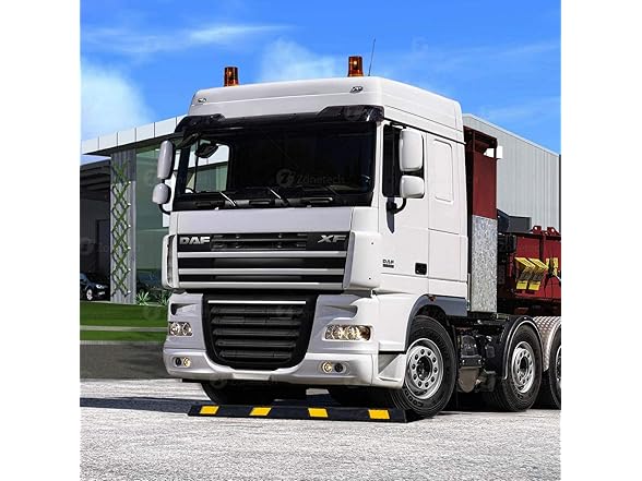 Zone Tech TS0008 Heavy Duty Rubber Parking Curb – 72” Blac