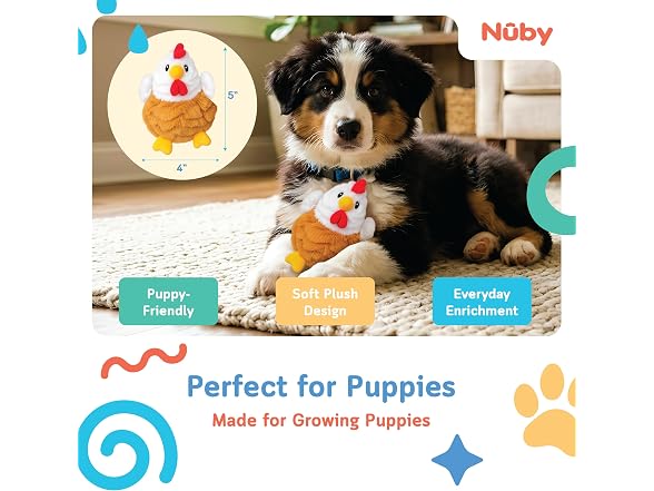Nuby Nuby Plush Dog Toy 2-Pack Interactive