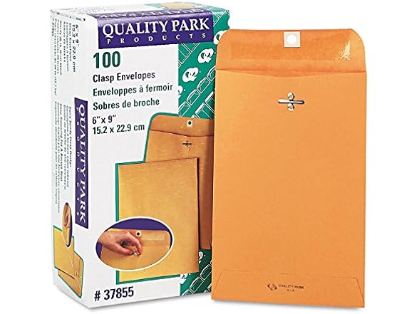 Quality Park Clasp Envelope, 100 Count