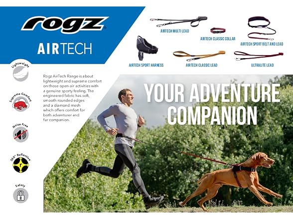Rogz Airtech Classic Dog Collar Medium